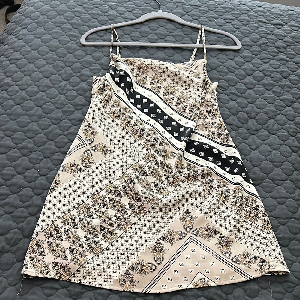Elegant Patterned Slip Dress